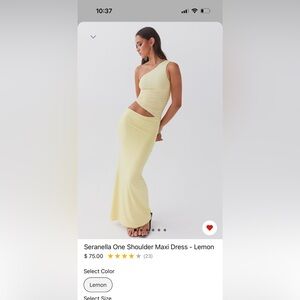 Peppermayo Yellow slit dress